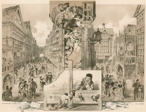 The Old London Street på Helseutstillingen; Whittingtons House, Pye Corner av English School