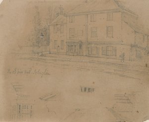 The Old Pied Bull Inn, Islington (blekk på papir) av English School