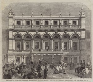 Åpningen av Hartley Institution i Southampton av Lord Palmerston, Arrival of His Lordship at the Institution (gravering) av English School