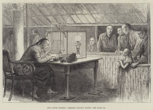 The Opium Traffic, kinesere som selger opium (gravering) av English School