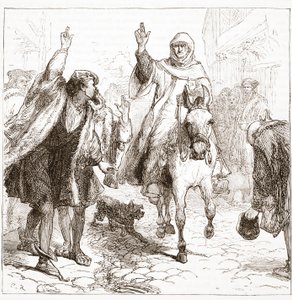 Den pavelige nuncio Chieregato i Nürnberg, illustrasjon fra The History of Protestantism av James Aitken Wylie (1808-1890), pub. 1878 av English School