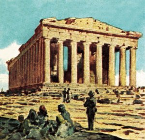 Parthenon i Athen av English School