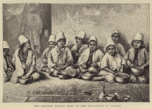 Den persiske hungersnøden, gutter på barnehjemmet i Shiraz av English School
