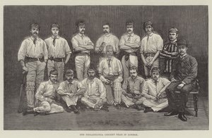 Philadelphia Cricket Team i London (gravering) av English School