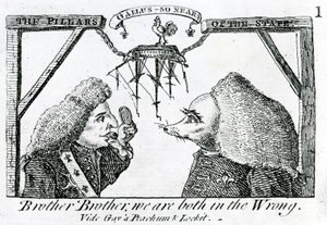 Die Säulen des Staates, um 1756