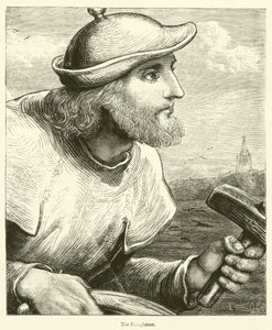 The Ploughman (gravering) av English School