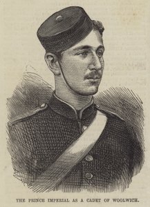 The Prince Imperial as a Cadet of Woolwich (gravering) av English School