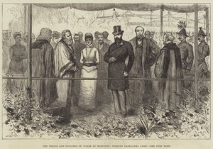 Prinsen og prinsessen av Wales på Hastings, åpner Alexandra Park (gravering) av English School