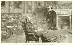 Prinsen av Wales besøker Lord Beaconsfield på Hughenden Manor av English School
