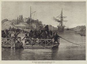 Prinsens rute til India, El Kantara, Suez-kanalen (gravering) av English School
