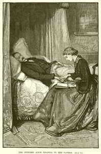 Prinsessen Alice leser for sin far av English School