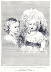 Princess Royal, 17 måneder, og Prince of Wales, 5 måneder av English School