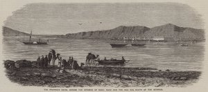 Den foreslåtte kanalen over Isthmus of Suez, Suez og Rødehavet, sør for Isthmus (gravering) av English School