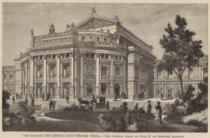 The Proposed New Imperial Court Theatre, Wien (gravering) av English School