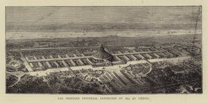 Den foreslåtte universelle utstillingen fra 1873 i Wien (gravering) av English School