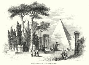 Den protestantiske kirkegården, Roma (gravering) av English School