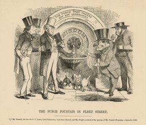 Punch-fontenen i Fleet Street av English School