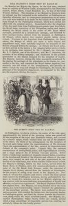 Dronningens første reise med jernbane (gravering) av English School