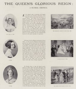 Dronningens strålende regjeringstid (litho) av English School