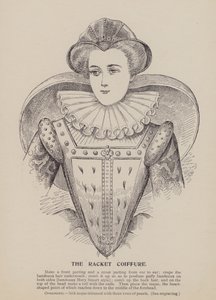 Racket-frisyren (gravering) av English School