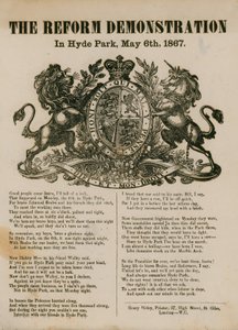 Reformdemonstrasjonen i Hyde Park, 6. mai 1867 av English School