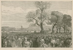Reformdemonstrasjonen i Hyde Park, 6. mai 1867 av English School