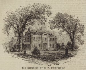 Residensen til H W Longfellow (gravering) av English School