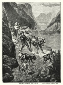 Die Rückkehr von der Saeter (Gravur) von English School