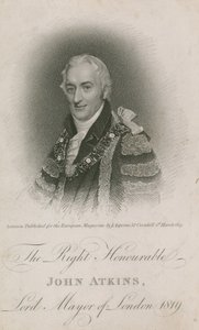 The Right Honorable John Atkins, Lord Mayor of London 1819 av English School