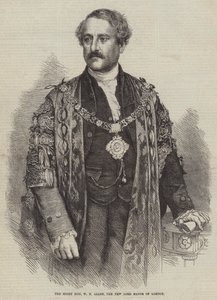The Right Honourable W F Allen, den nye Lord Mayor of London (gravering) av English School