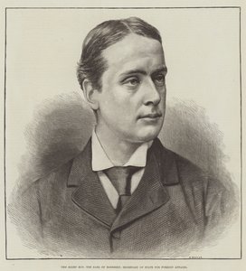 Høyre ærede jarl av Rosebery, utenriksminister (gravering) av English School