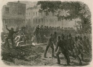 The Riot in Hyde Park: Mobben som trekker ned rekkverket i Park Lane av English School
