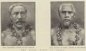 The Rival Kings of Samoa (gravering) av English School