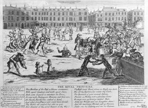 The Rival Printers, 1734 av English School