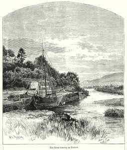 The River Conway ved Trefriw (gravering) av English School