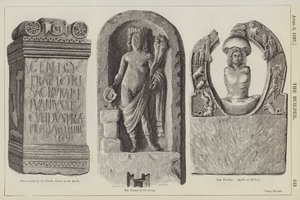 Den romerske muren og romersk kunst i Storbritannia (gravering) av English School