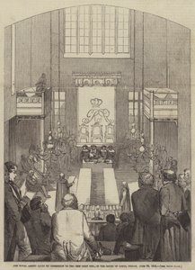 Den kongelige samtykke gitt av kommisjonen til New Corn Bill, i House of Lords, fredag 26. juni 1846 (gravering) av English School