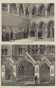 The Royal Courts of Justice (gravering) av English School