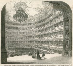 Det kongelige italienske operahuset, Covent Garden, London av English School