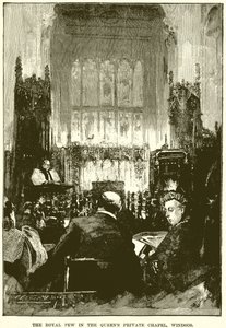 The Royal Pew i Queens Private Chapel, Windsor av English School