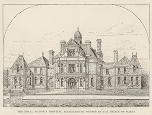 Royal Victoria Hospital, Bournemouth, åpnet av Prince of Wales (gravering) av English School