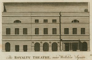 Royalty Theatre, Well Street, Wellclose Square, London av English School