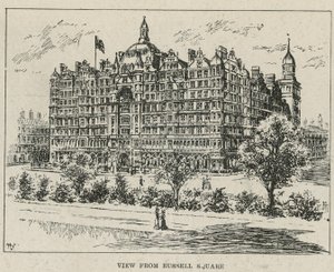 Russell Hotel, utsikt fra Russell Square av English School