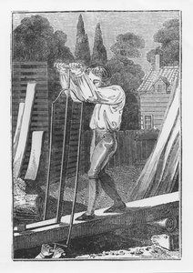 The Sawyer, fra The Young Tradesman eller Book of English Trades, 1839 av English School
