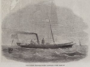 The Screw Clipper-Yacht Gazelle (gravering) av English School