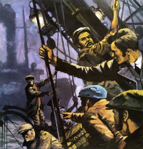 Havulven. Illustrasjon til boken av Jack London. av English School