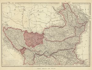 The Seat of War (farge litho) av English School