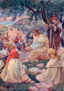 Bergprekenen, fra «A Book of Modern Palestine» av Richard Penlake, utgitt ca. 1910 (trykk) av English School