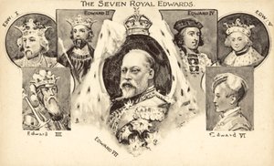 De syv kongelige Edwards (lito) av English School
