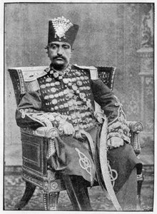The Shah of Persia, 1893 (etter et bilde av W. & D. Downey) av English School